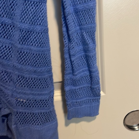 MICHAEL MICHAEL KORS V-NECK Wedgewood Blue Sweater Top SZ - Picture 5 of 10